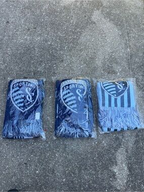 NEW Sporting Kansas City Blue & Navy Scarves - Set of 3